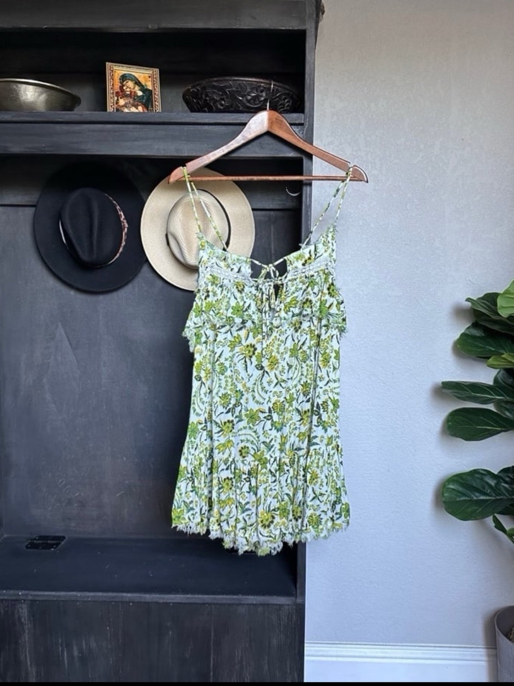 Free People Ruffle Cami Mini Dress Size Medium - Picture 2 of 10